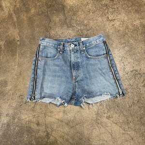 rag & bone Maya High-Rise Zip Detail Denim Shorts